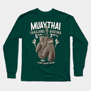 Muay Thai - Thailand Boxing(dark shirt) Long Sleeve T-Shirt